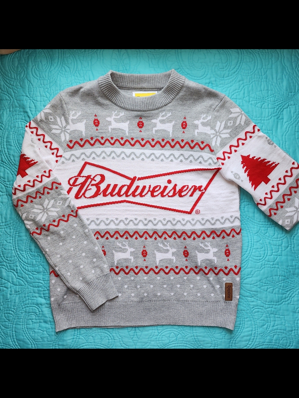 Rare Budweiser Men's Ugly Holiday Sweater